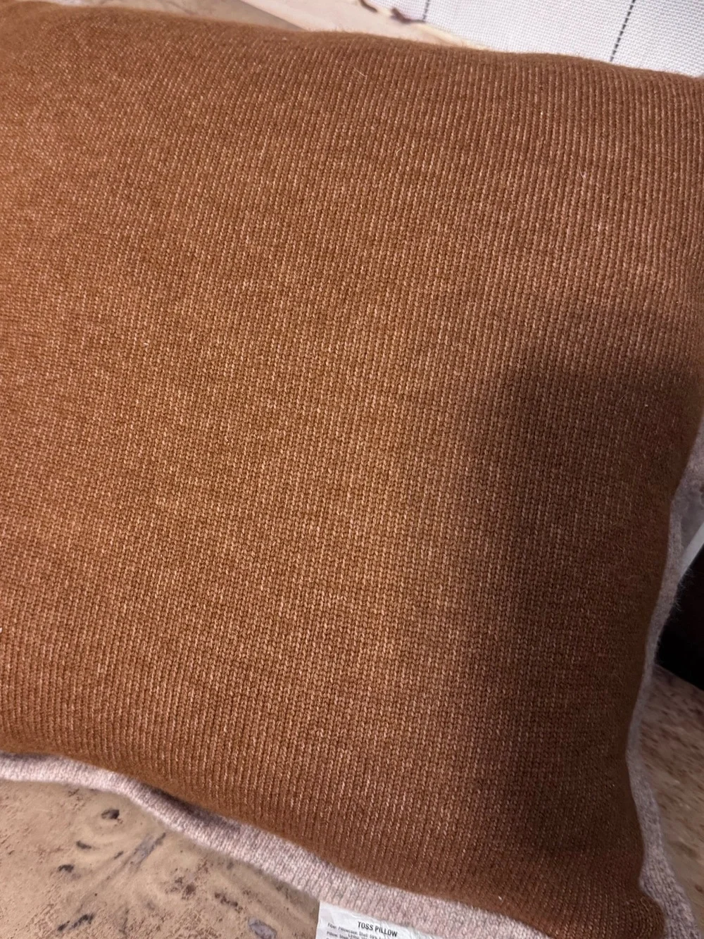 Threshold The Cozy Collection faux Cashmere Accent Pillow with Natural Trim